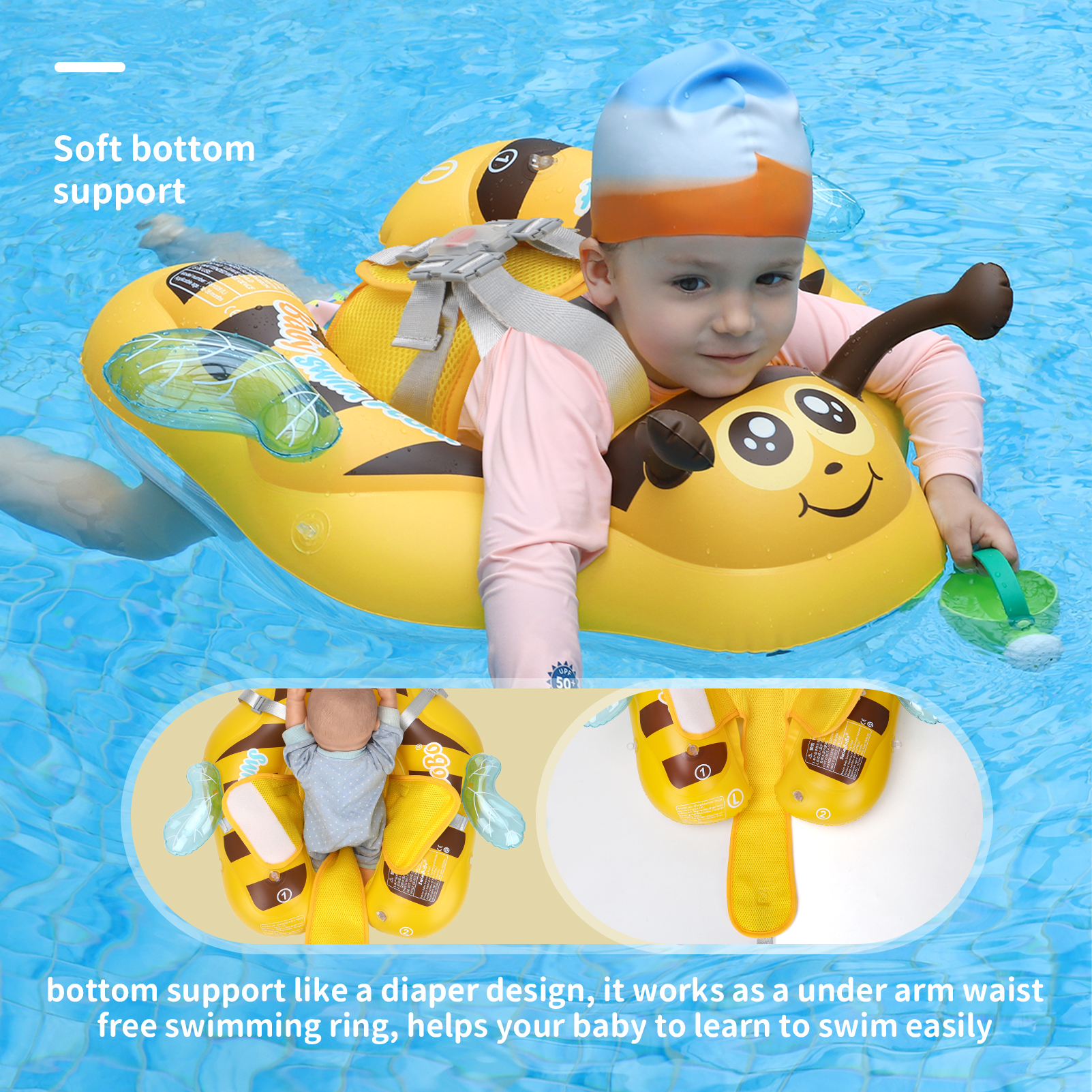 Kids Toys Yellow - Swimbobo Yellow Kids Inflatable Baby Floating