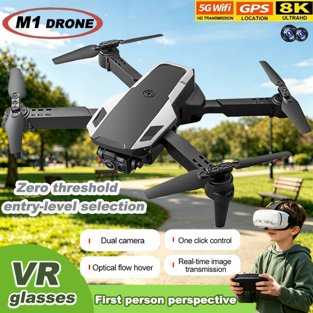 Kids Toys Helicopter - Foldable M1 VR Mini Drone RC