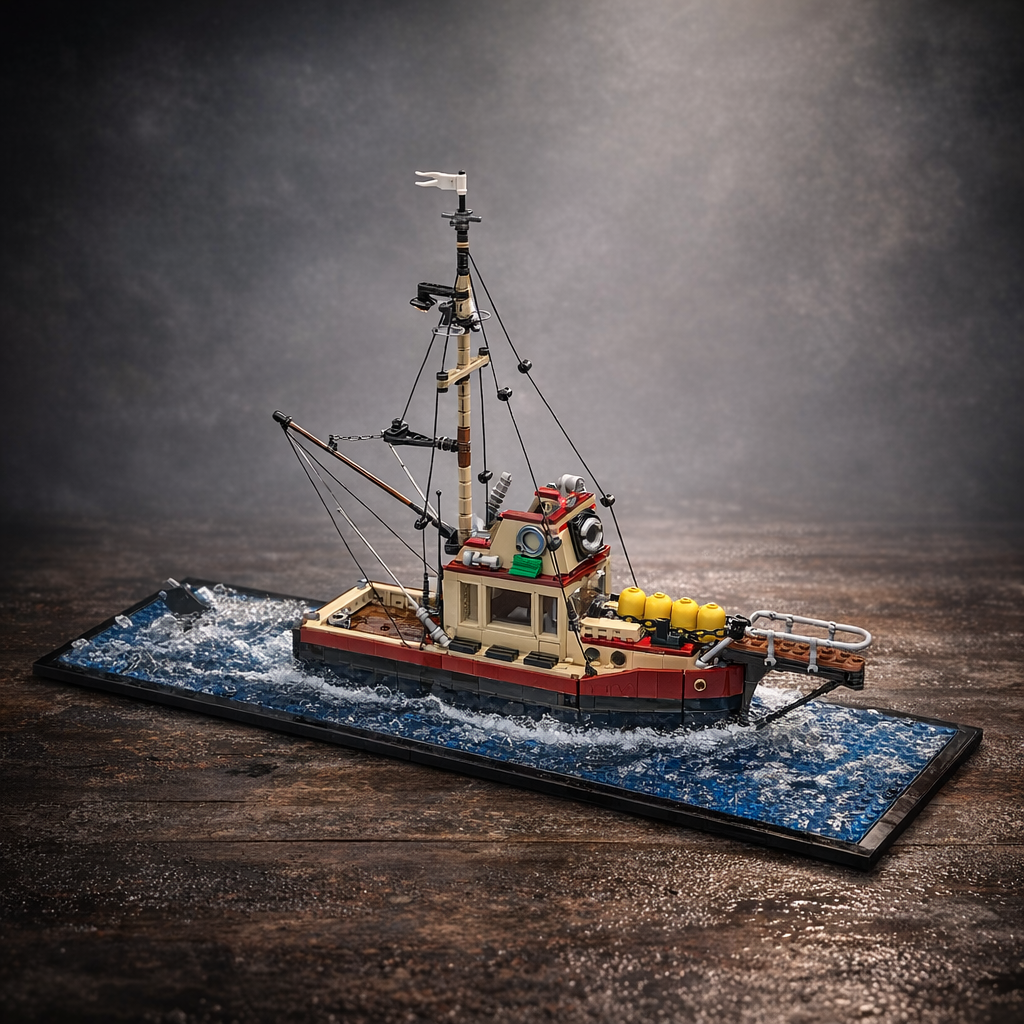 Kids Toys Unique - MOC Tugboat Building Blocks, DIY Kit,