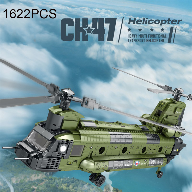 Kids Toys Helicopter - 1622PCS CH-47 Chinook Transport Plane Building