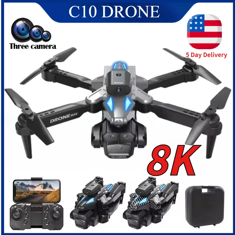 Kids Toys Helicopter - C10 8K HD RC Drone with
