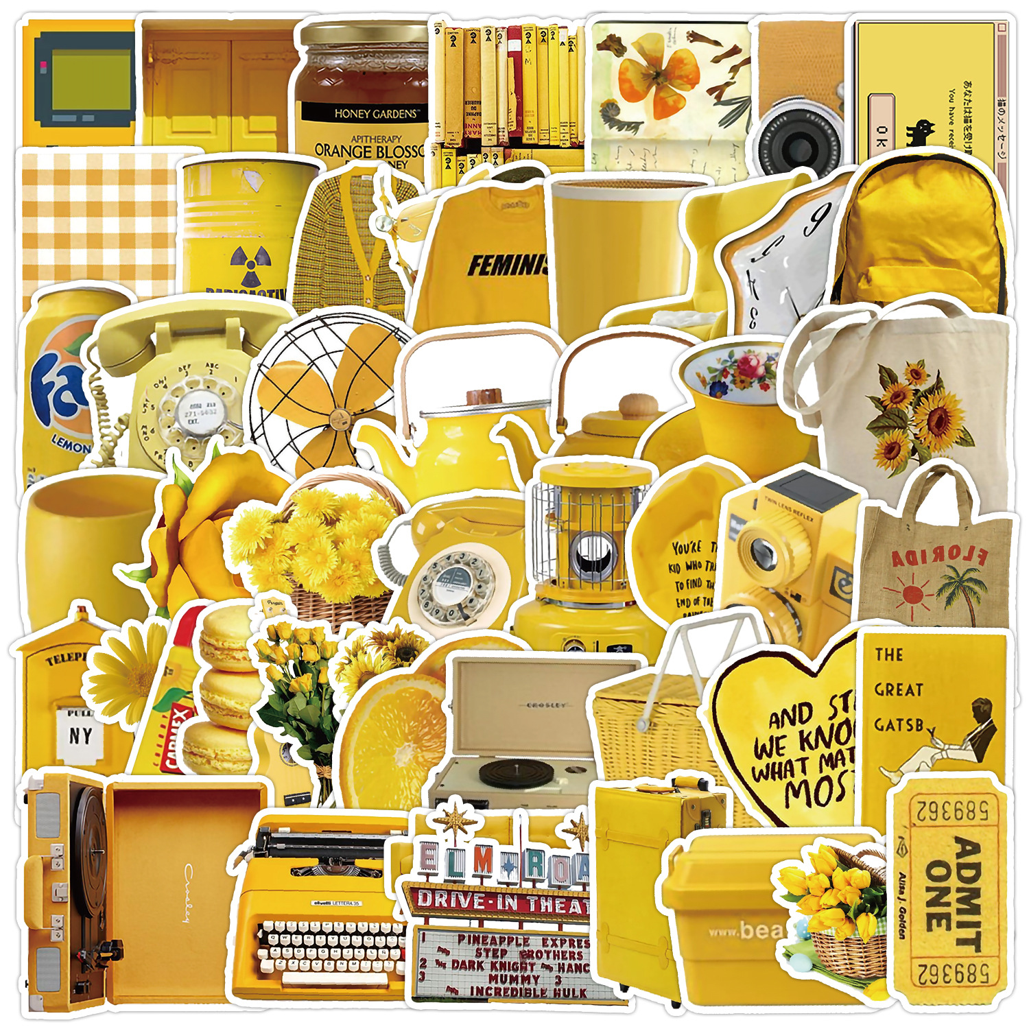 Kids Toys Yellow - 50PCS Cute Ins Style Yellow Cartoon