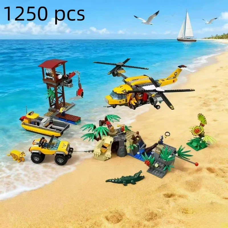 Compatible MOC Sets City Serie – обзор и цена Kids Toys Helicopter