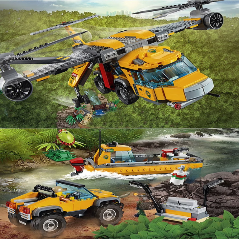 Compatible MOC Sets City Serie – обзор и цена Kids Toys Helicopter