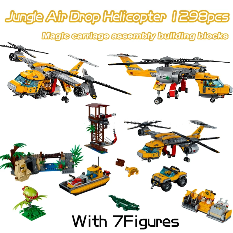 Compatible MOC Sets City Serie – обзор и цена Kids Toys Helicopter