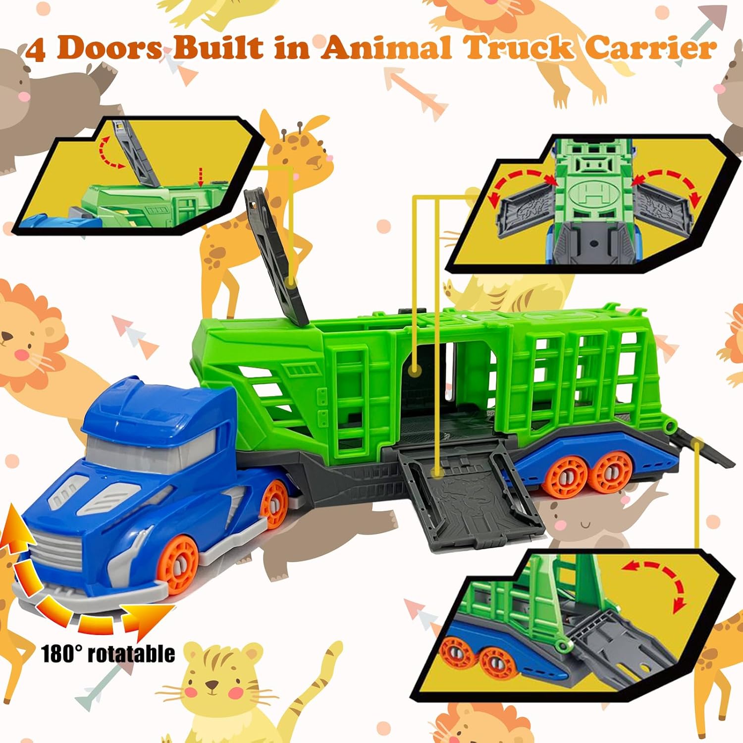 Dinosaur Animal Transport Vehi – обзор и цена Kids Toys 3 Year Old
