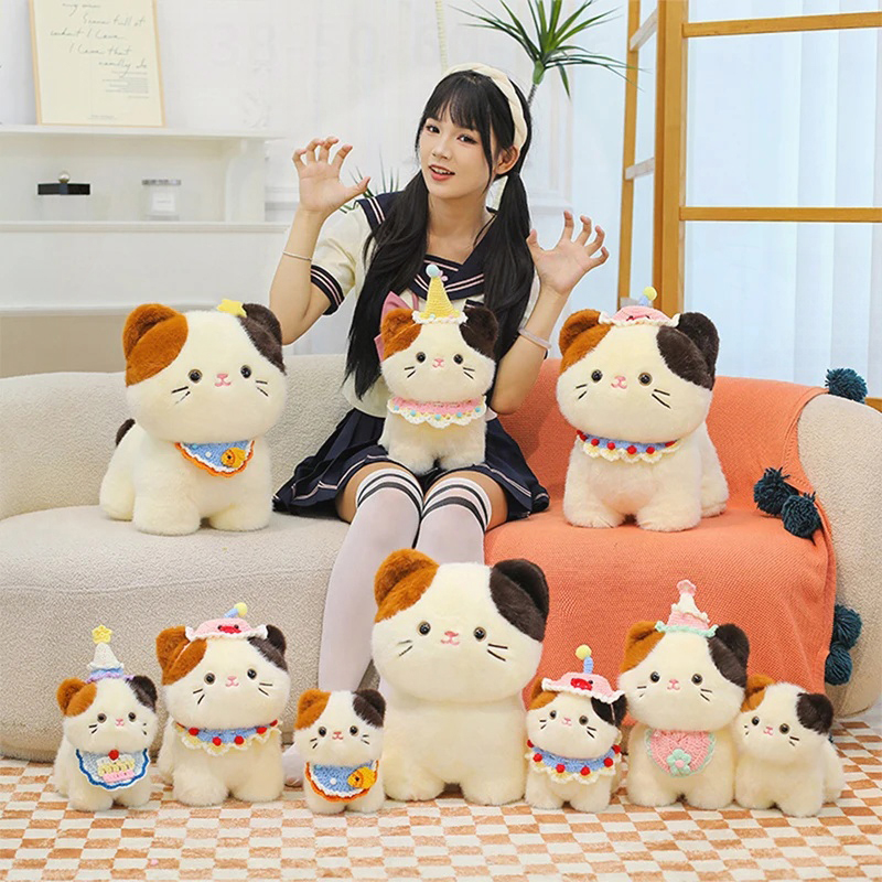 Cute Tricolor Cat Plush Toy Ca – обзор и цена Popular Kids Xmas Toys