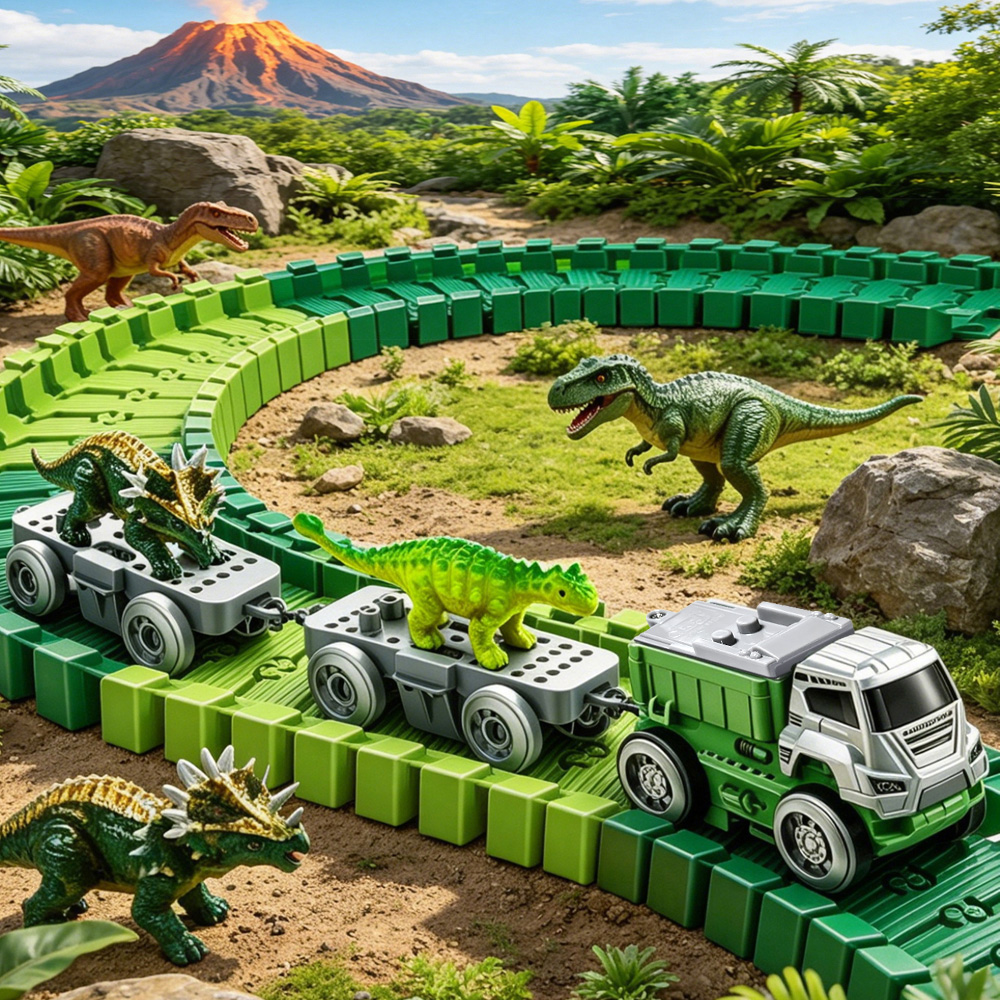 Flexible Dinosaur Race Track C – обзор и цена Kids Toys Vehicle