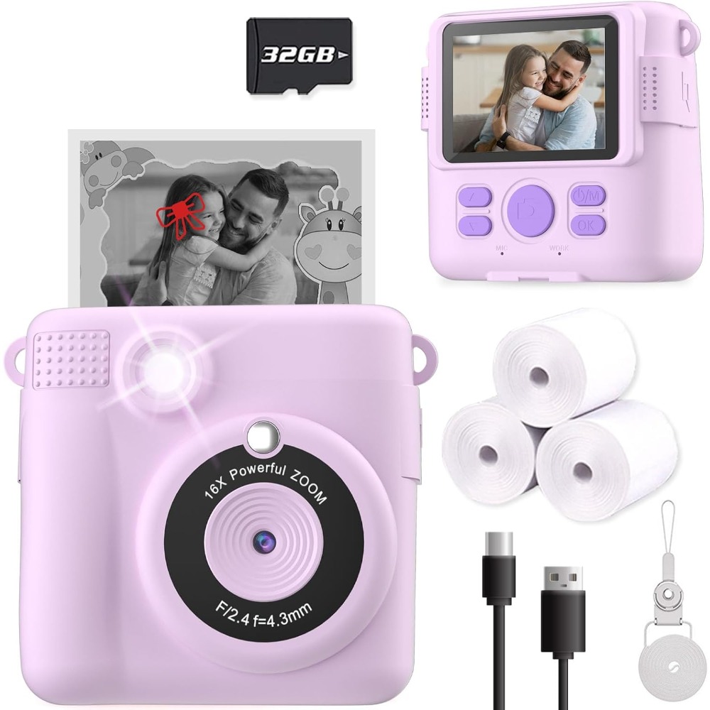 Instant Print Camera for Kids, – обзор и цена Kids Toys 3 Year Old