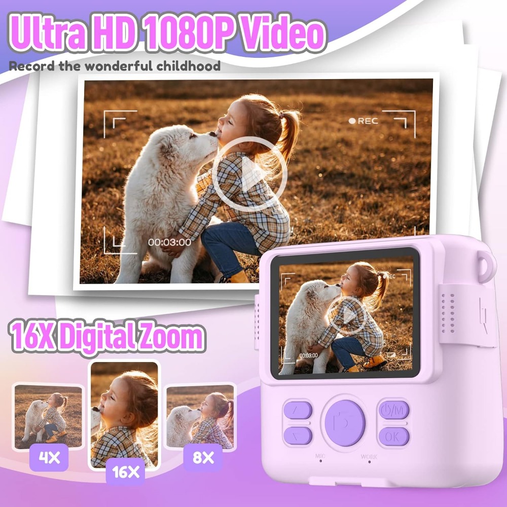 Instant Print Camera for Kids, – обзор и цена Kids Toys 3 Year Old