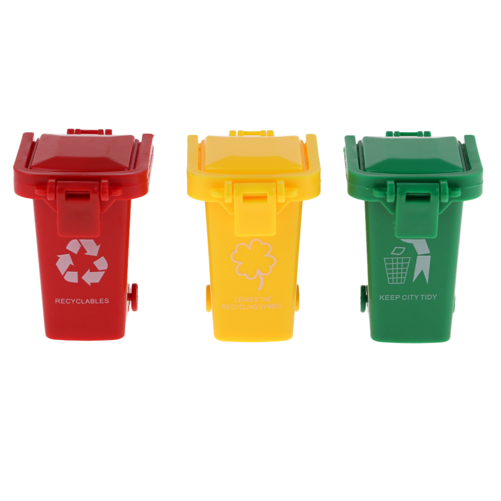 3x Kids Mini Trash Cans Recycl – обзор и цена Kids Toys Yellow