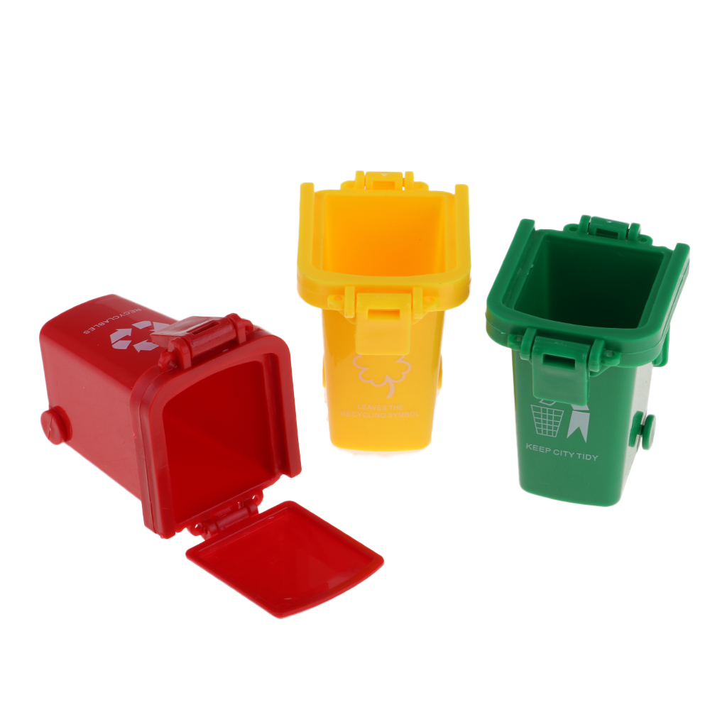 3x Kids Mini Trash Cans Recycl – обзор и цена Kids Toys Yellow