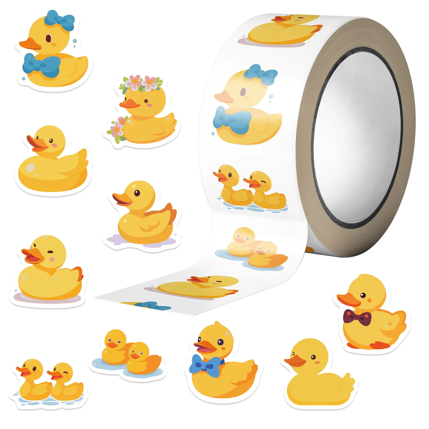 500pcs/Roll Cartoon Yellow Duc – обзор и цена Kids Toys Yellow