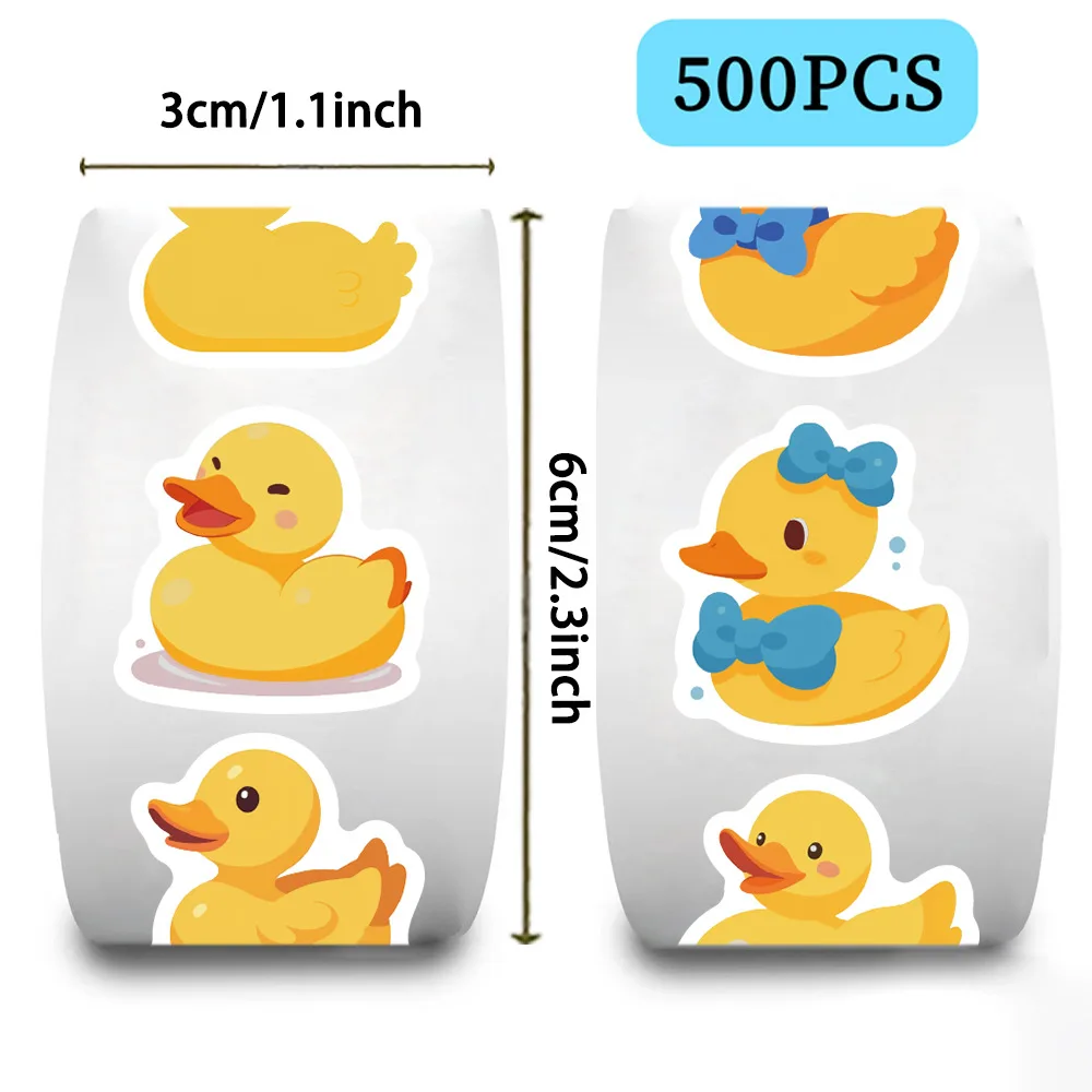 500pcs/Roll Cartoon Yellow Duc – обзор и цена Kids Toys Yellow