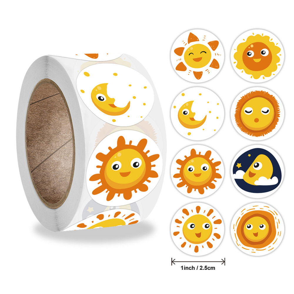 50-500 Pcs Smile Face Sticker  – обзор и цена Kids Toys Yellow