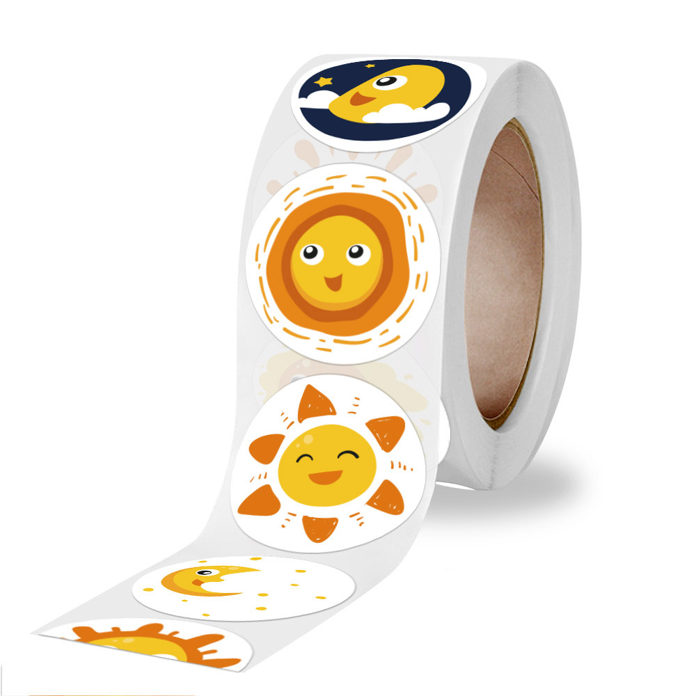 50-500 Pcs Smile Face Sticker  – обзор и цена Kids Toys Yellow