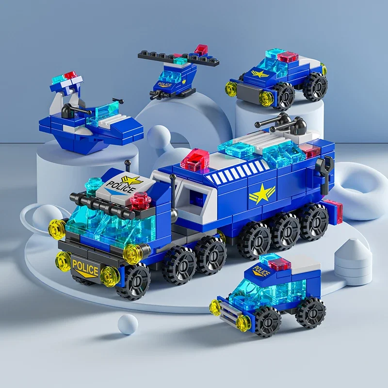 City Fire Car Building Blocks  – обзор и цена Kids Toys Helicopter