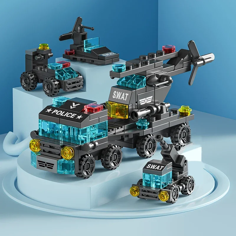 City Fire Car Building Blocks  – обзор и цена Kids Toys Helicopter